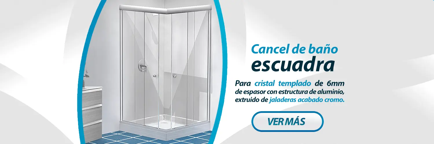 Cancel de baño escuadra